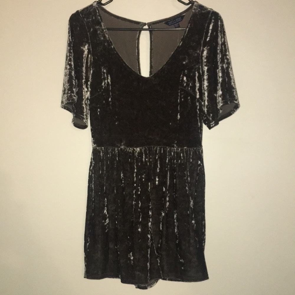 American Eagle velvet romper